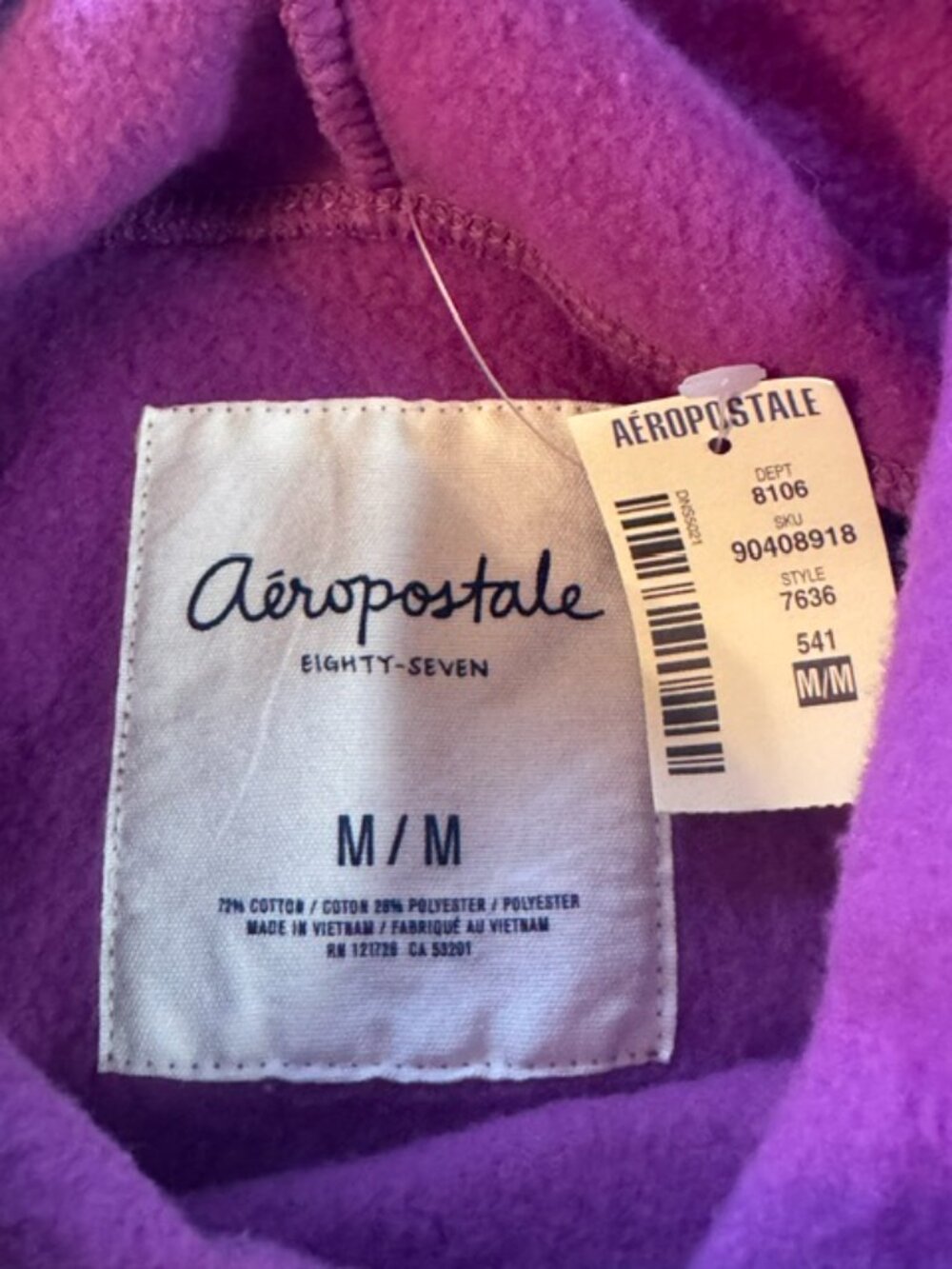 Aeropostale Aero New York Hoodie Sweatshirt sz M - Picture 5 of 7